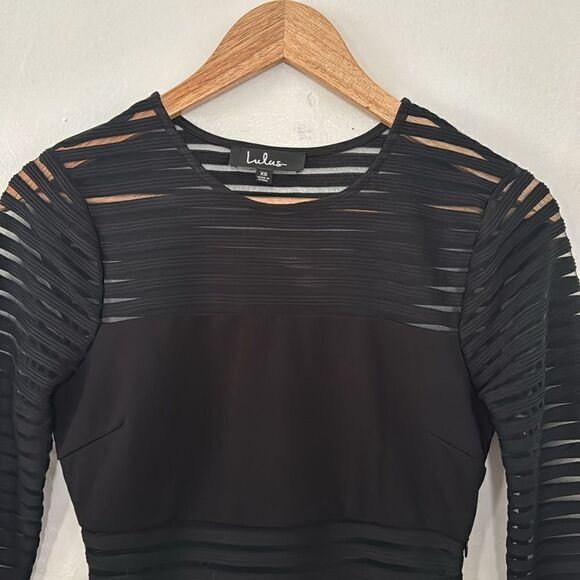 LULU'S Perfect Mesh Black bodycon EUC - Picture 4 of 7